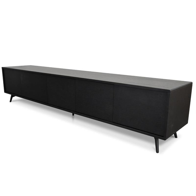 Savanna 2.4m TV Unit in Black Oak, Modern Design