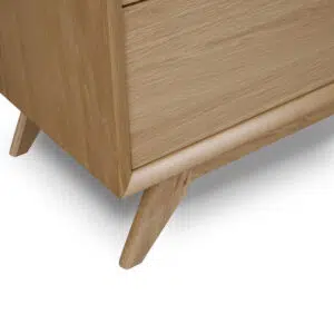 Sleek Scandinavian 6-drawer chest, natural oak, minimalist design