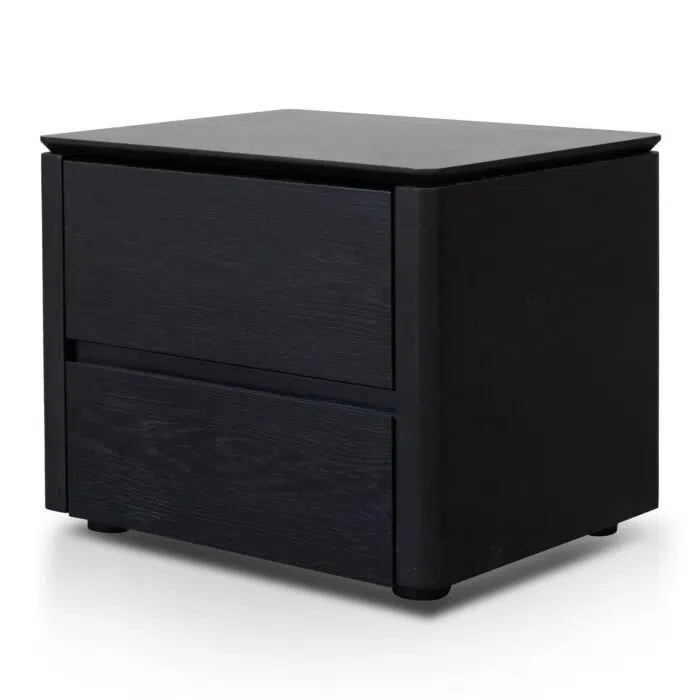 Luna Bedside Table – Black Oak Veneer