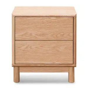 Natural Oak Haven Bedside Table with Drawers