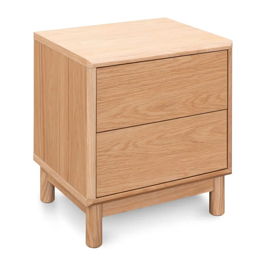 Natural Oak Haven Bedside Table with Drawers