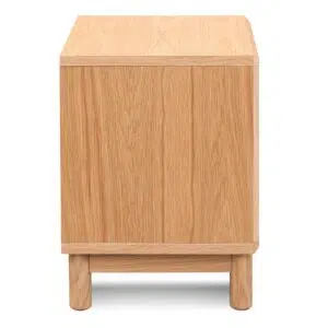NaturalOak Haven Bedside Table, Compact, 2 Drawers, Easy Assembly