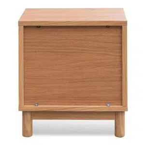 Haven Bedside Table Nat Oak Finish 2 Drawers Compact