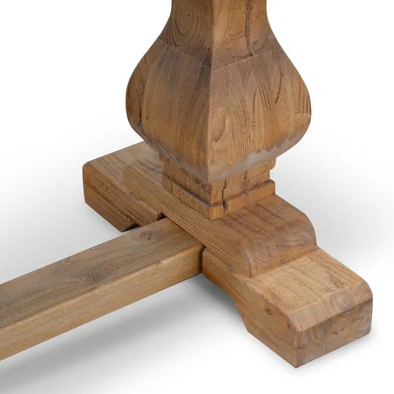 Rustic 2m Elm Wood Bench, Natural, Reclaimed Wood, Handcrafted, Seating for 3, Easy Assembly