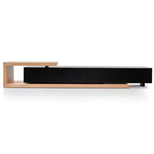 Harmony 2.4m TV Unit Oak Black Modern Design