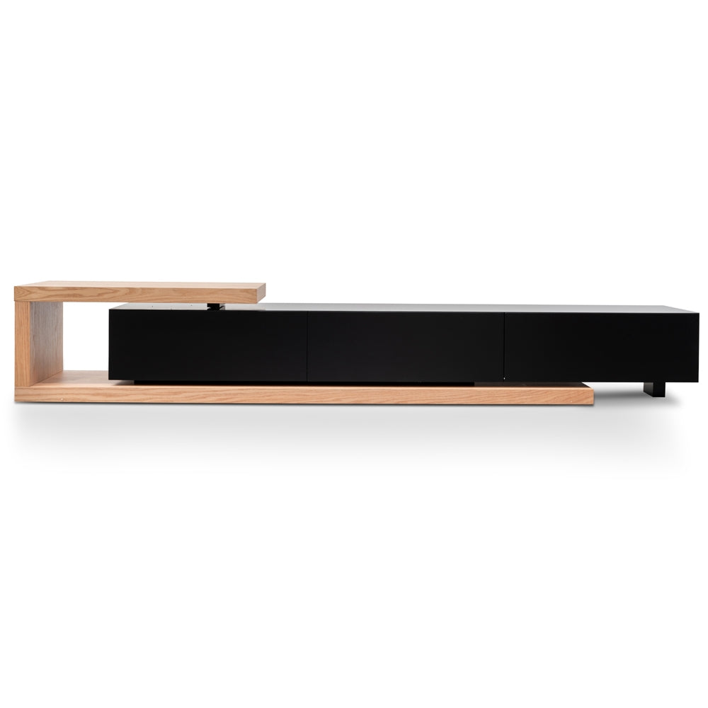 Harmony 2.4m TV Unit Oak Black Modern Design