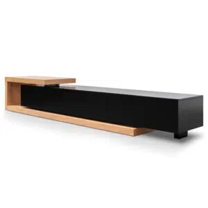 Harmony 2.4m TV Unit Oak Black Modern Design