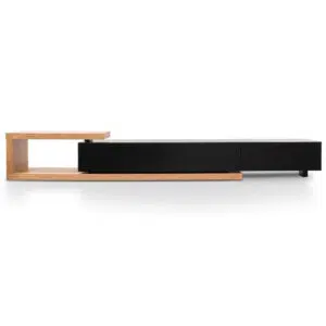 Harmony 2.4m TV Unit Oak Black Modern Design