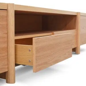 Calla TV Unit Natural 2.1m with drawers and shelves