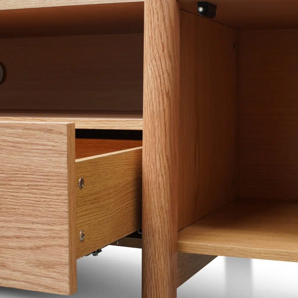 Calla TV Unit Natural 2.1m with drawers and shelves