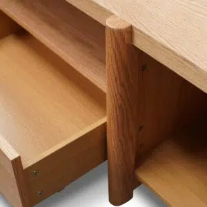 Calla TV Unit Natural 2.1m with spacious storage and rustic finish