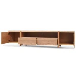 Calla TV Unit Natural 2.1m with drawers and shelves