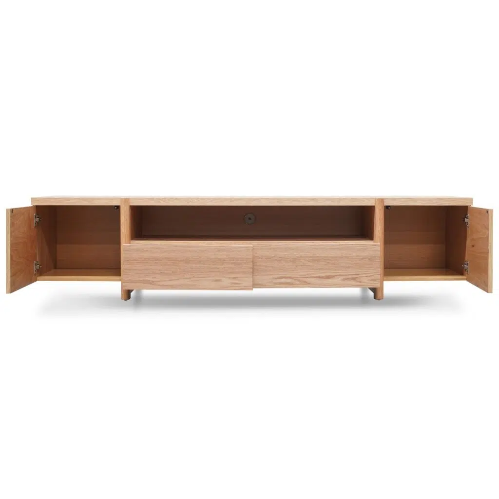 Calla TV Unit Natural 2.1m with drawers and shelves