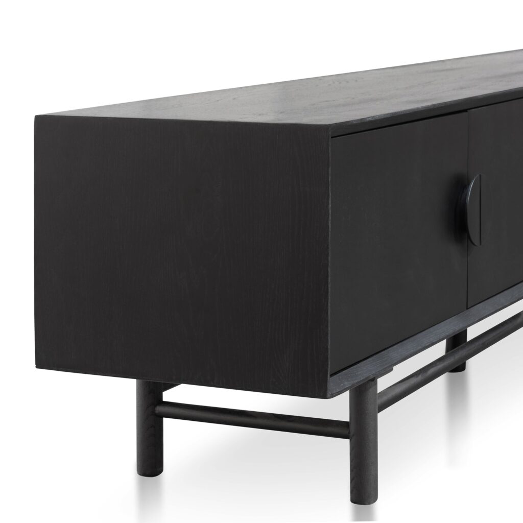 Leo TV Unit Black 2.1m, Retro Modern Style