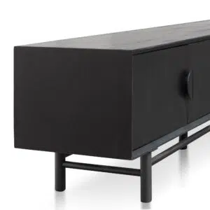 Leo TV Unit Black 2.1m, Retro Modern Style