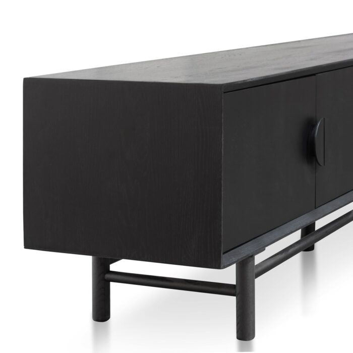 Leo TV Unit Black 2.1m, Retro Modern Style