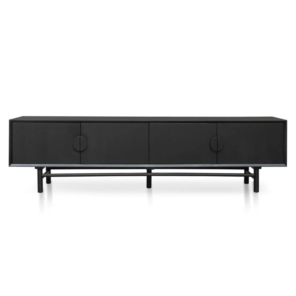 Leo TV Unit Black 2.1m, Retro Modern Style