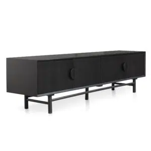 Leo TV Unit Black 2.1m Retro Modern Style