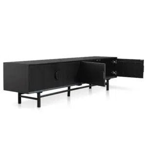 Leo TV Unit Black 2.1m Retro Modern Design