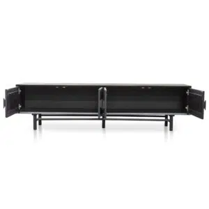 Leo TV Unit Black 2.1m Retro Modern Style