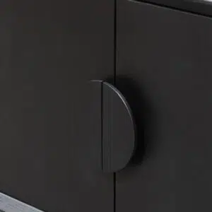 Leo TV Unit Black 2.1m Retro Modern Style