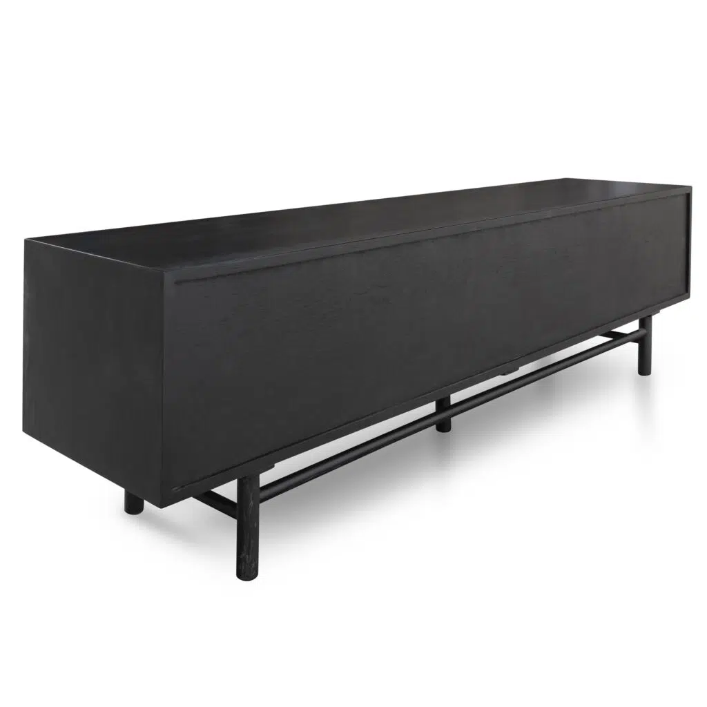 Leo TV Unit Black 2.1m Retro Modern Style