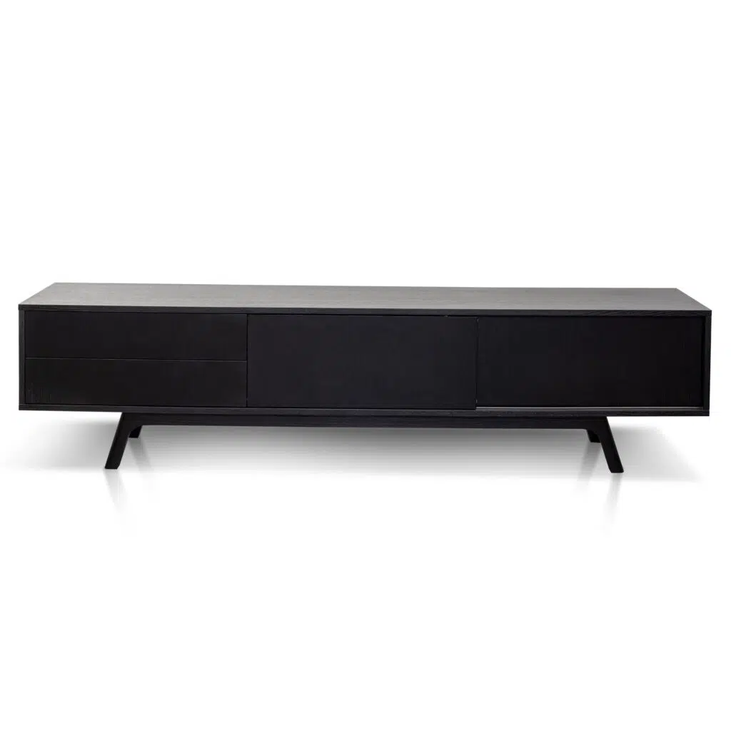 Eclipse 2.1m TV Unit Full Black Design Storage