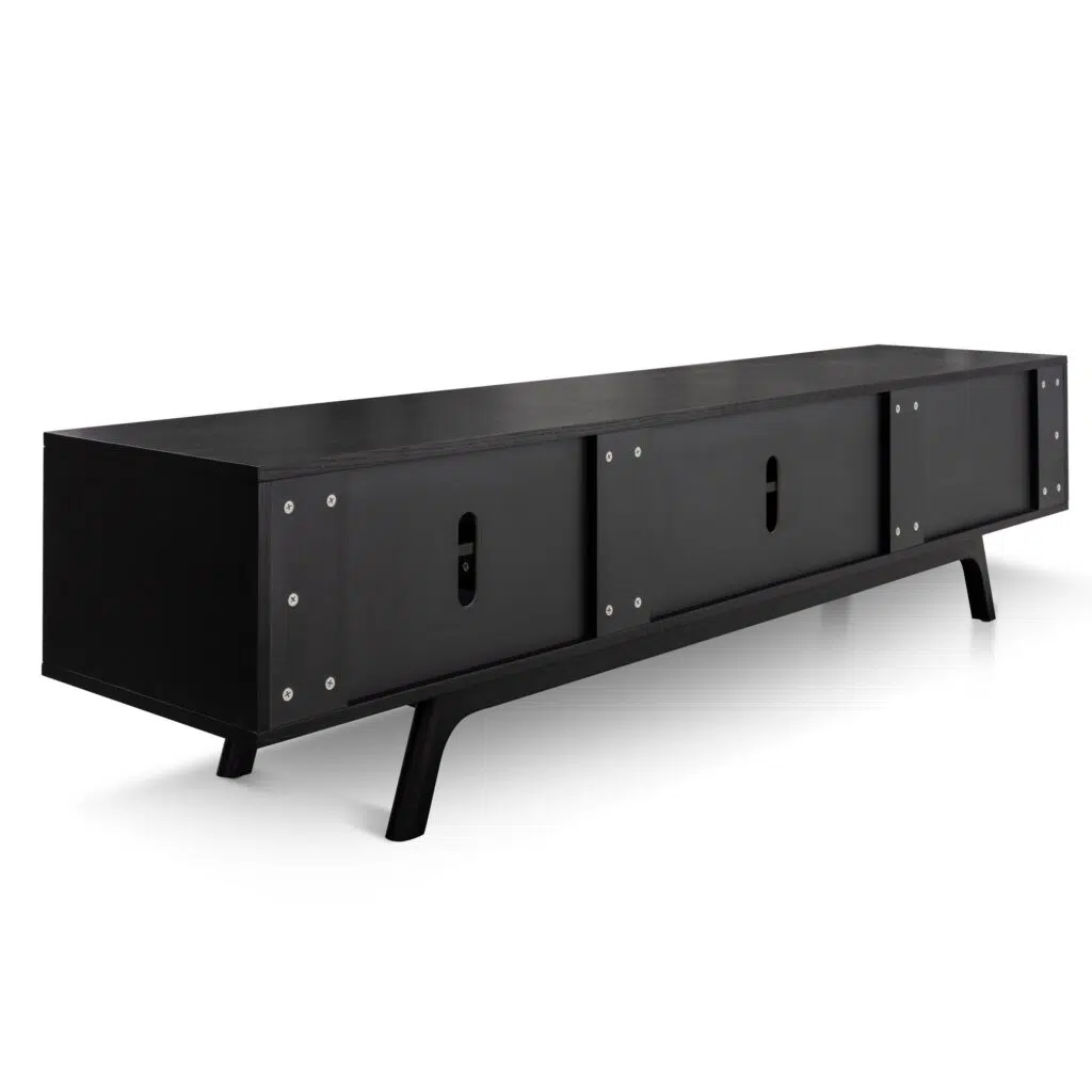 Eclipse 2.1m TV Unit Full Black Modern Storage Solution