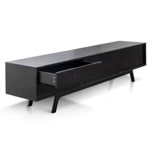 Eclipse 2.1m TV Unit Full Black Design Storage