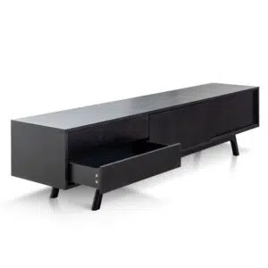Eclipse 2.1m TV Unit Full Black Modern Storage Design