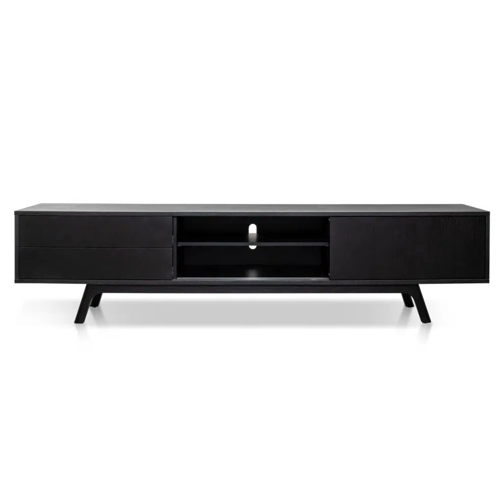Eclipse 2.1m TV Unit Full Black Design Storage
