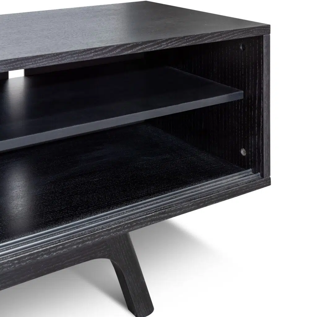 Eclipse 2.1m TV Unit Full Black Modern Storage Design