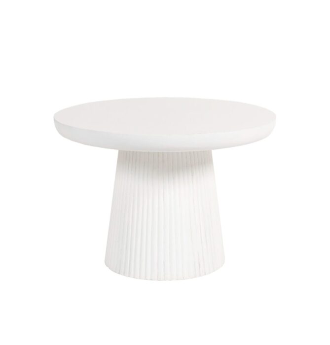 Layla Coffee Table 75x75x35cm White Compact Storage