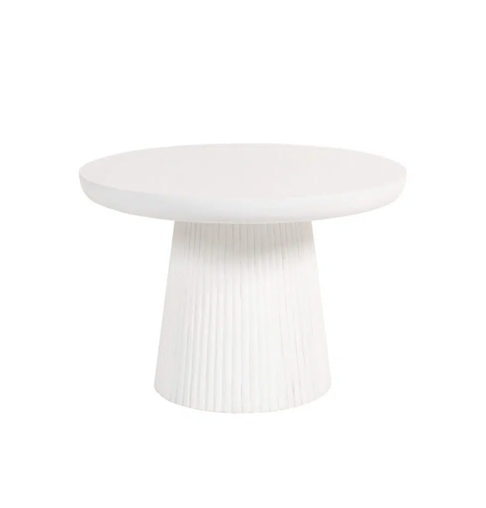 Layla Coffee Table 75x75x35cm White Compact Storage