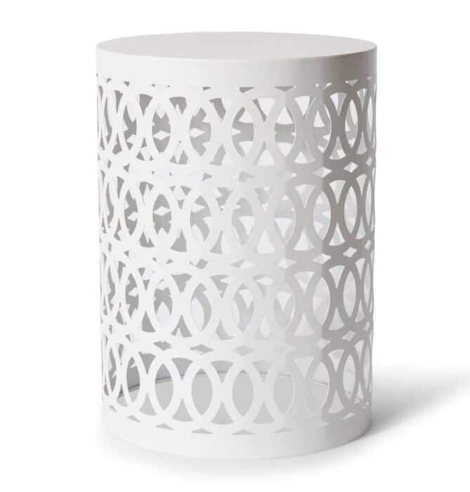 Jazelle Side Table 35x35x46cm White No-Assembly