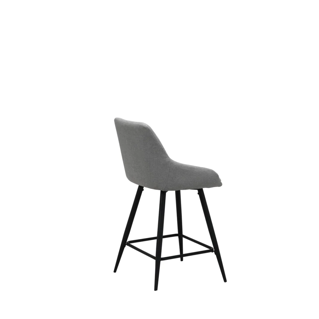 Ashton silver grey bar stools set of 2 modern design with metal frame and durable upholstery