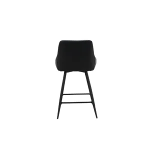 Ashton black bar stools set of 2 modern design powder coated metal frame versatile seating