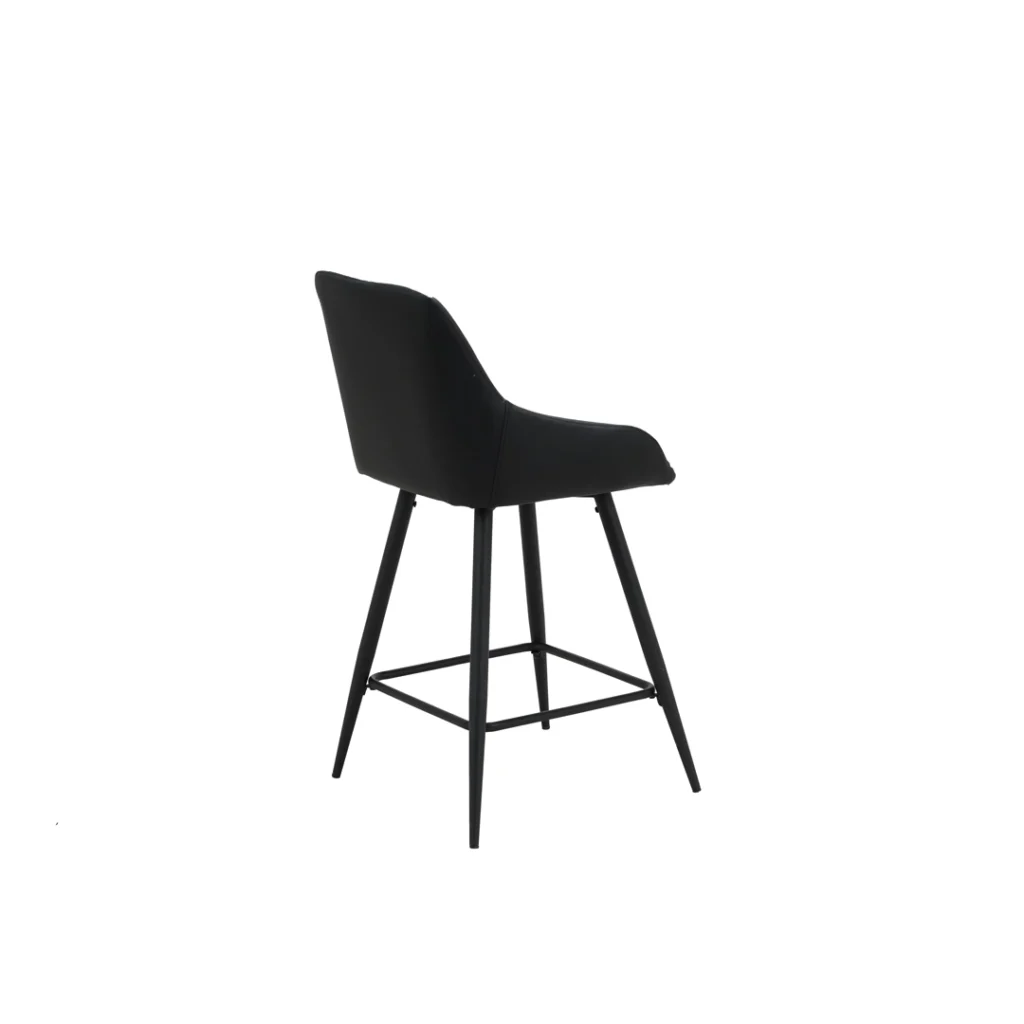 Ashton black bar stools set of 2 modern design powder coated metal frame versatile upholstery