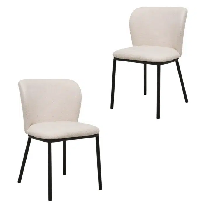 Alaska Dining Chairs – White (Set of 2)