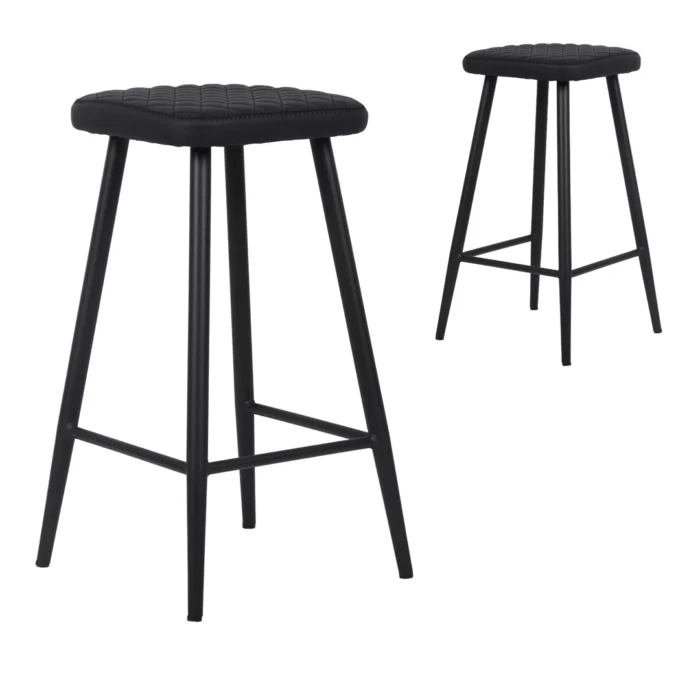 Aruba Bar Stools – Black (Set of 2)
