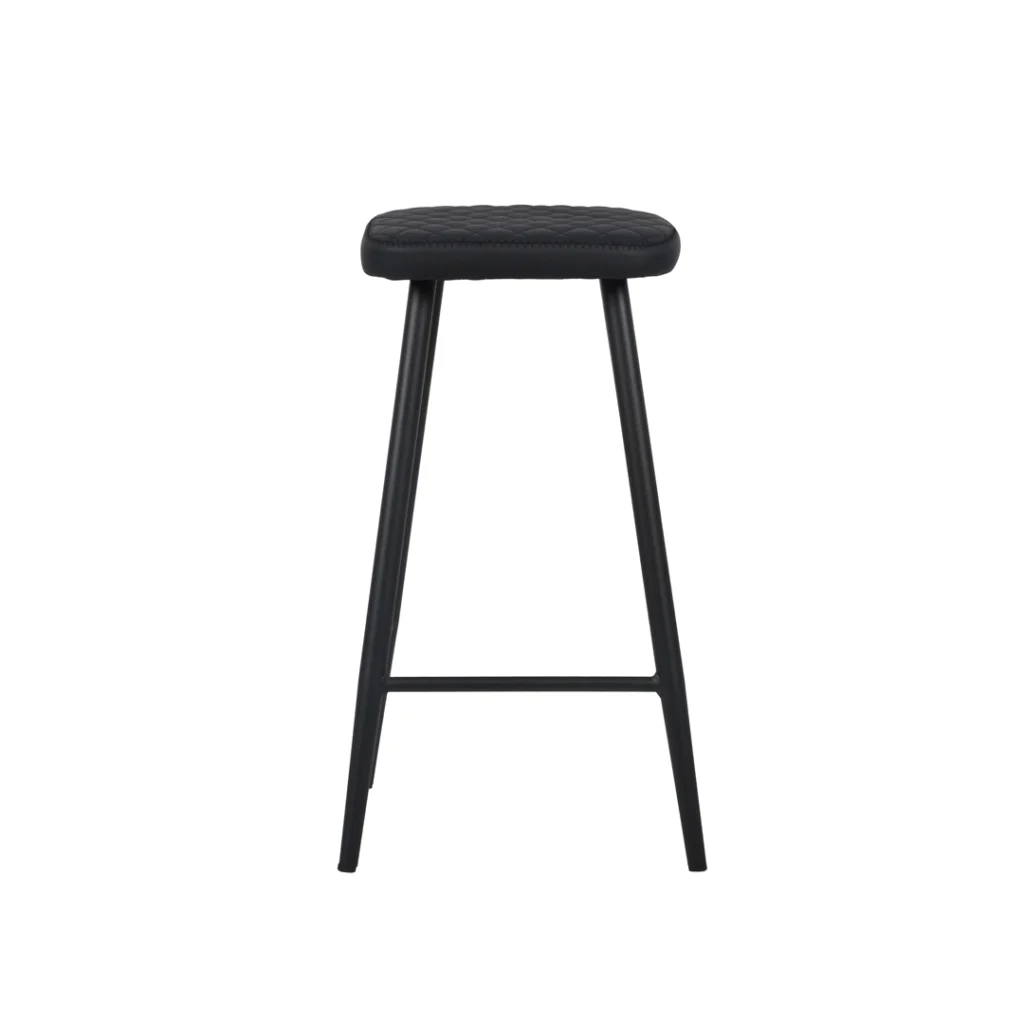 Aruba black bar stools set of 2 ergonomic design for modern kitchens and bars