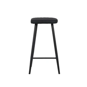 Aruba black bar stools set of 2 ergonomic design for modern kitchens and bars