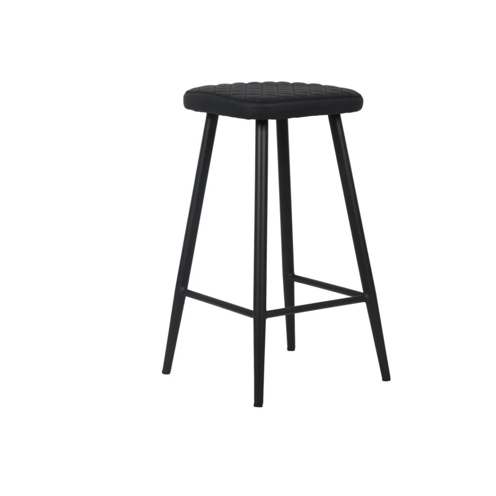 Aruba black bar stools set of 2 modern minimalist design with ergonomic comfort