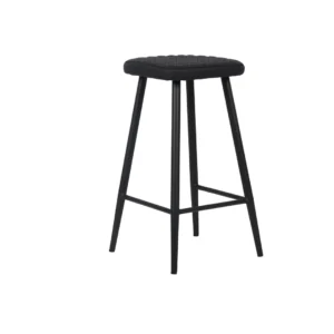 Aruba black bar stools set of 2 modern minimalist design with ergonomic comfort