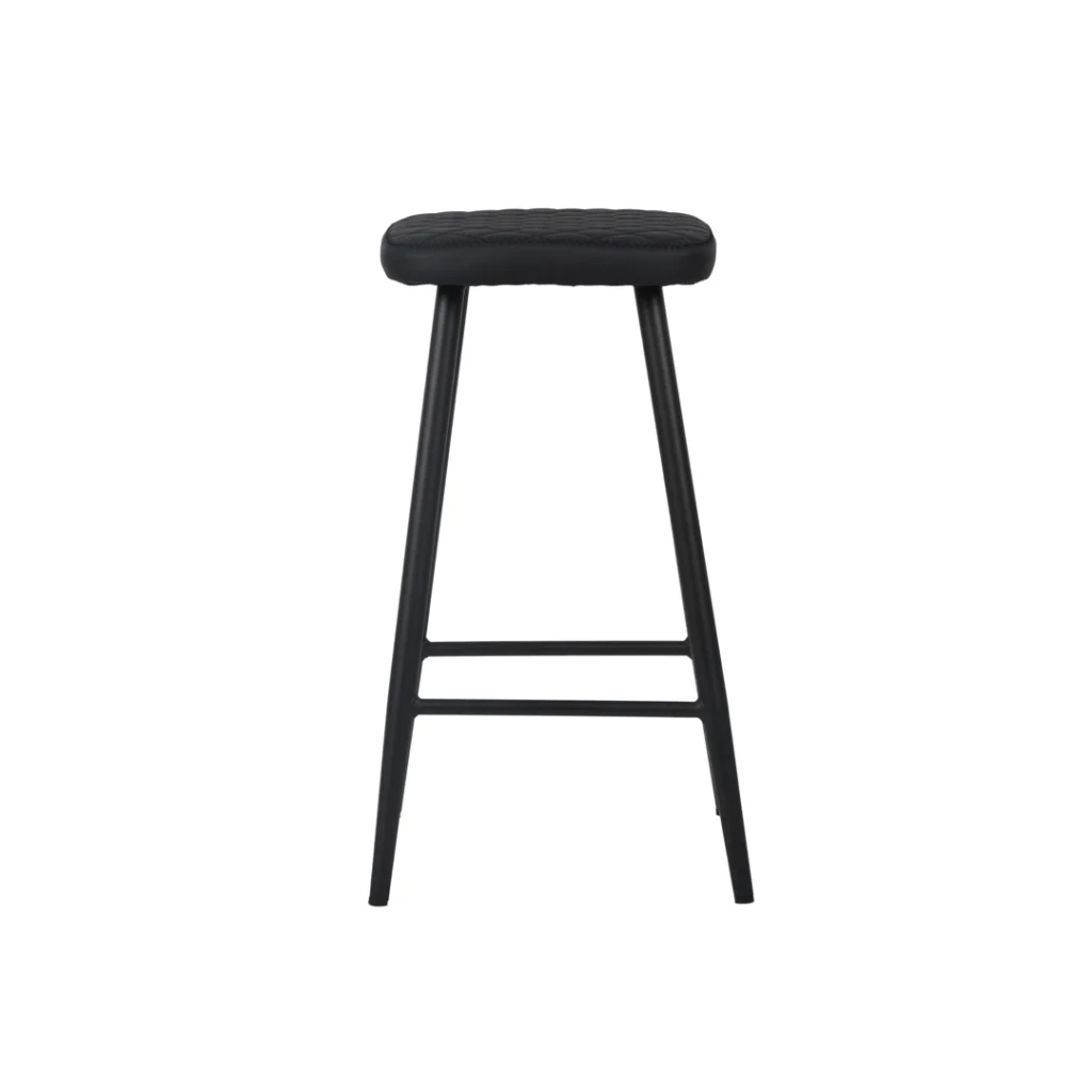 Aruba black bar stools set of 2 elegant minimalist design with ergonomic comfort