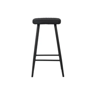 Aruba black bar stools set of 2 elegant minimalist design with ergonomic comfort