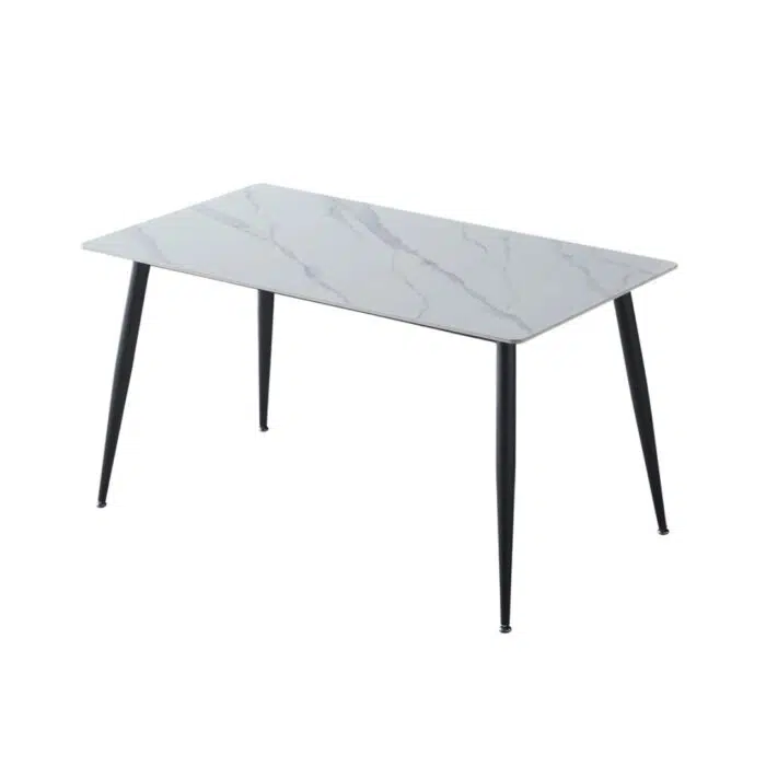 Bentley 1.6m Dining Table – Snow White Ceramic