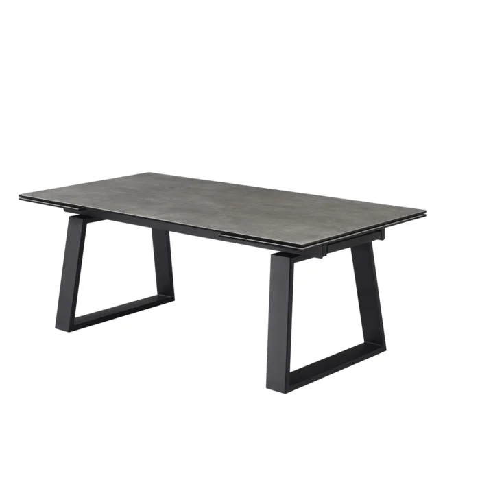 Baluga Extension Dining Table – Andesite Ceramic