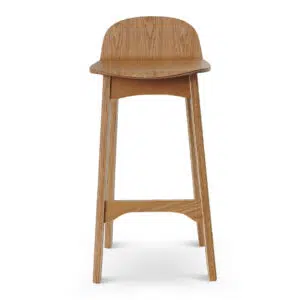 Ava 65cm Bar Stool Natural Wood Rustic Modern Design