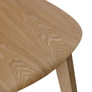 Ava 65cm bar stool natural wood with sleek frame for ergonomic comfort and rustic charm